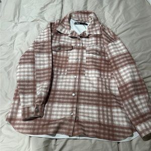 Zara Plaid Fleece Shacket